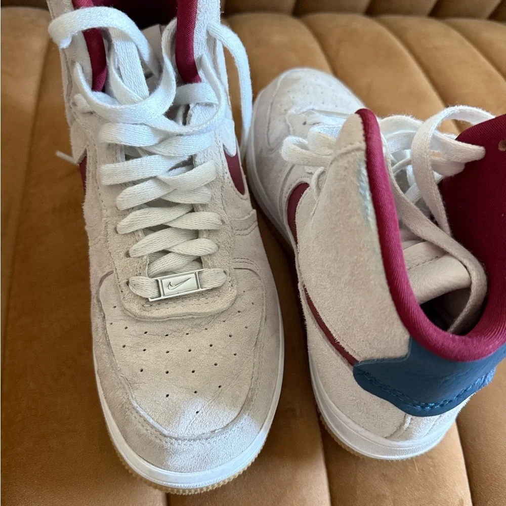 The Nike Air Force 1 Sculpt Grey Suede/Teal & Berry Sz 6.5 - Picture 11 of 11